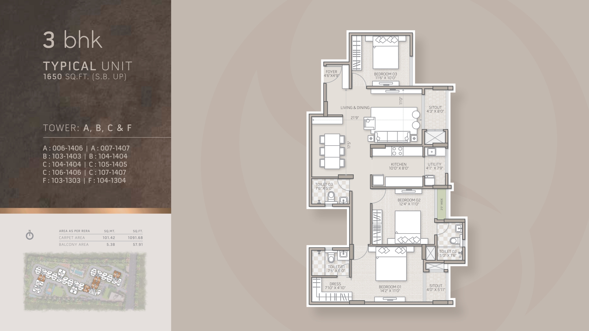 3 BHK Orchid Salisbury